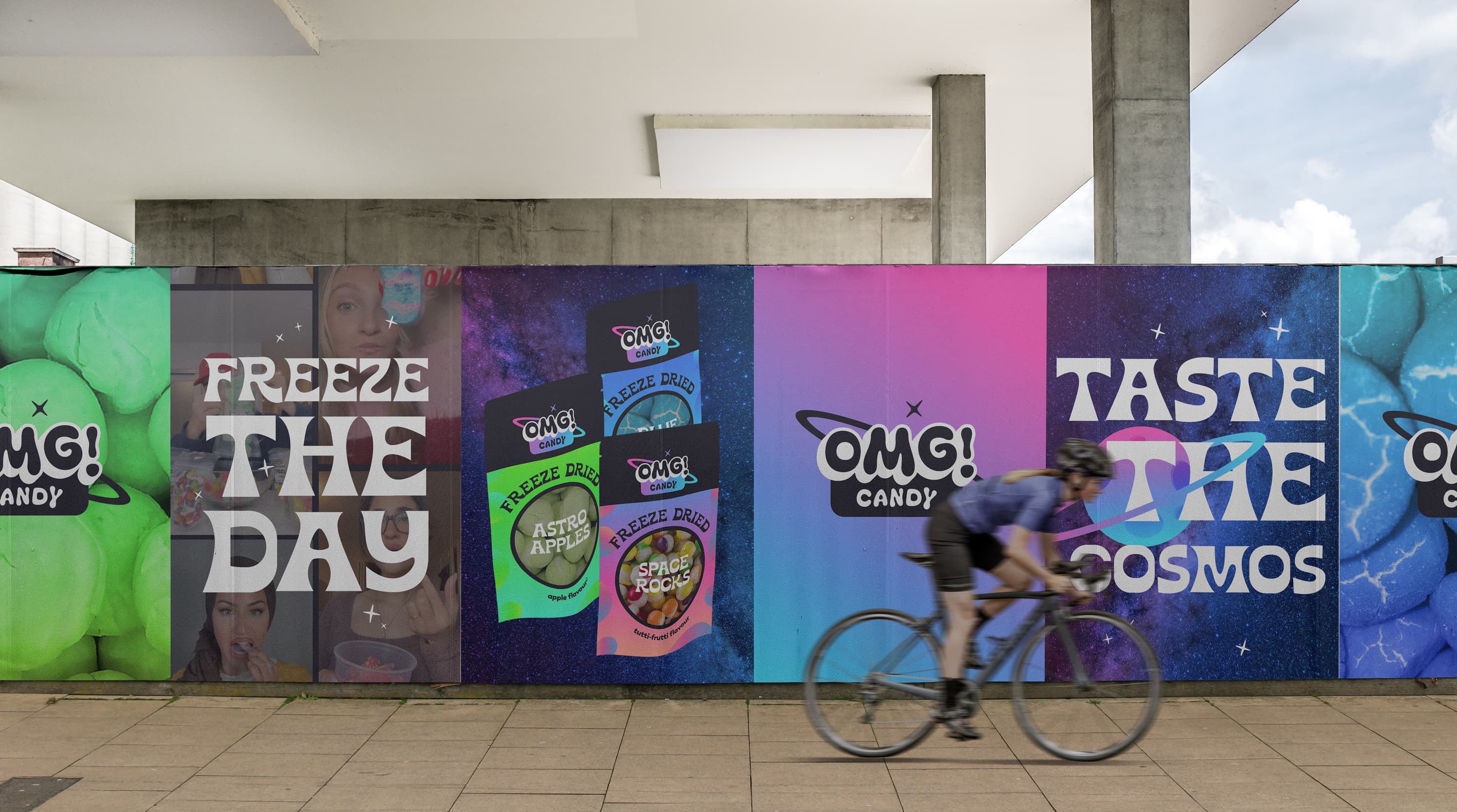Discover how OMG! Candy launched a bold freeze dried sweets brand with playful space-themed packaging, vibrant branding, and a fun, Gen Z-focused website design.