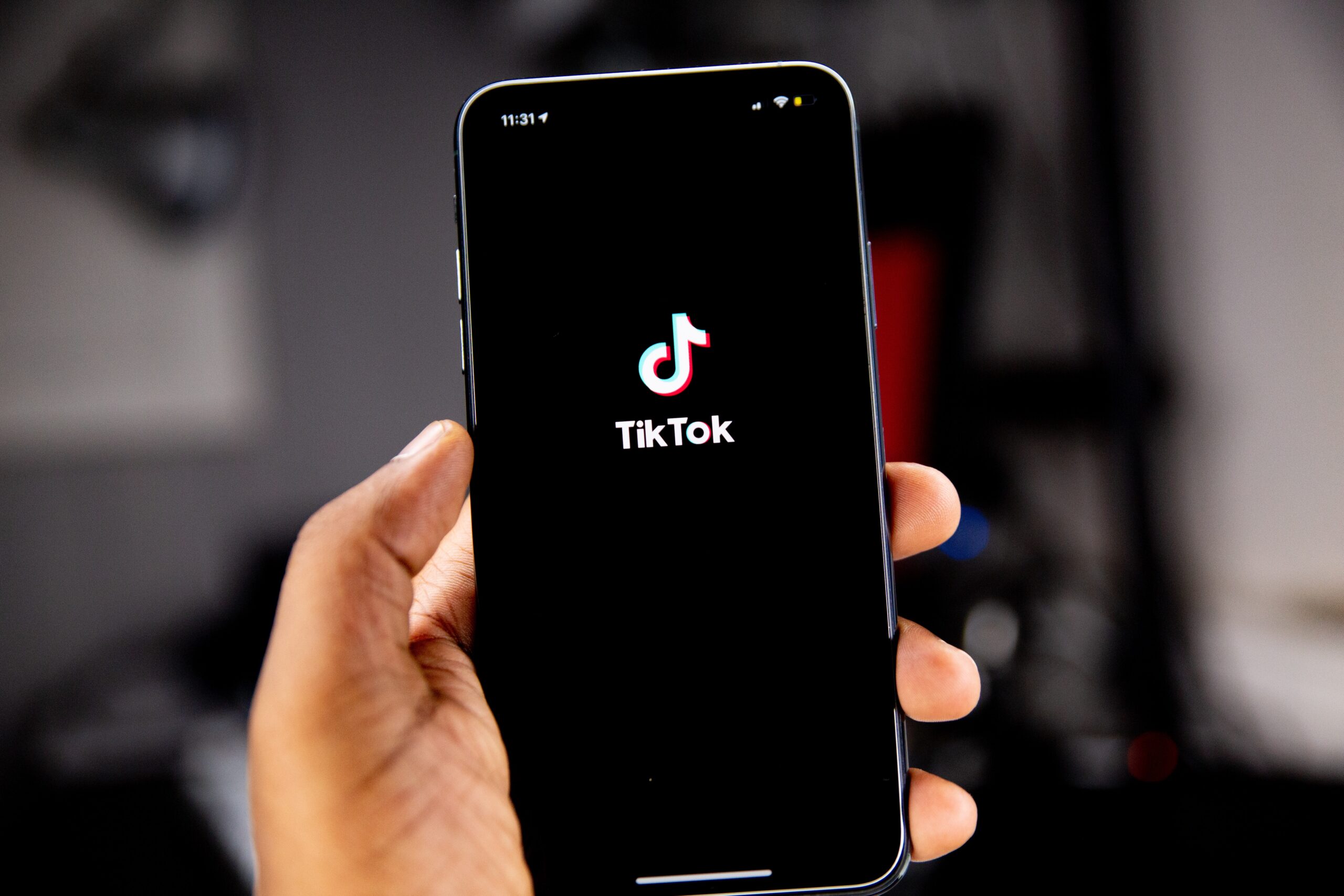 Phone with TikTok logo