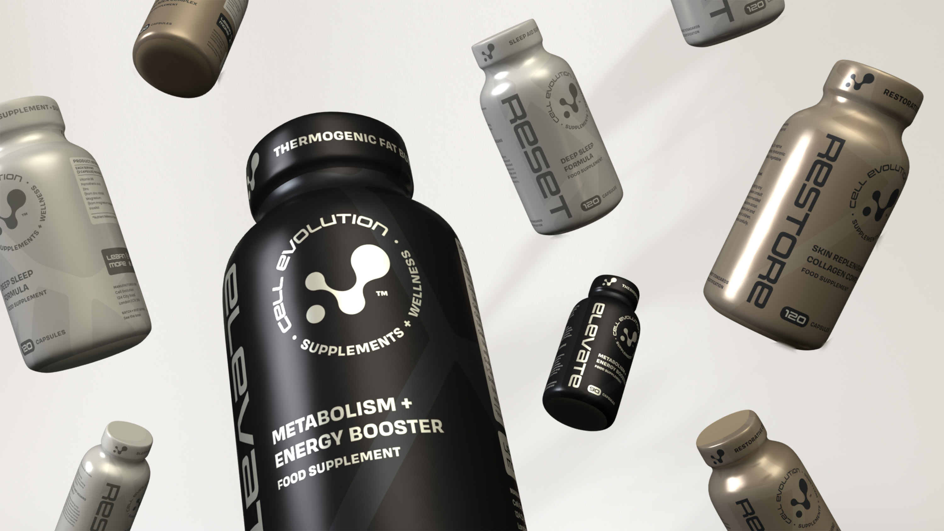 Cell Evolution – Branding, packaging and website design for the face of a new supplement brand | Categories: Brand, Social
